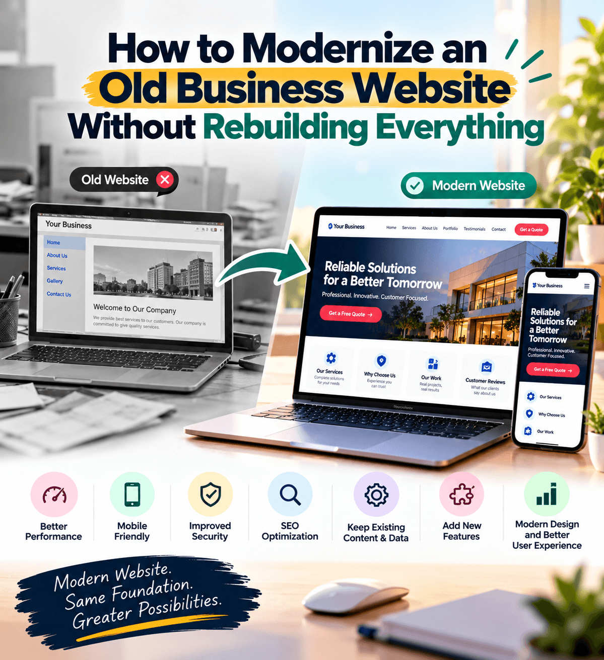 How to Modernize an Old Business Website Without Rebuilding Everything