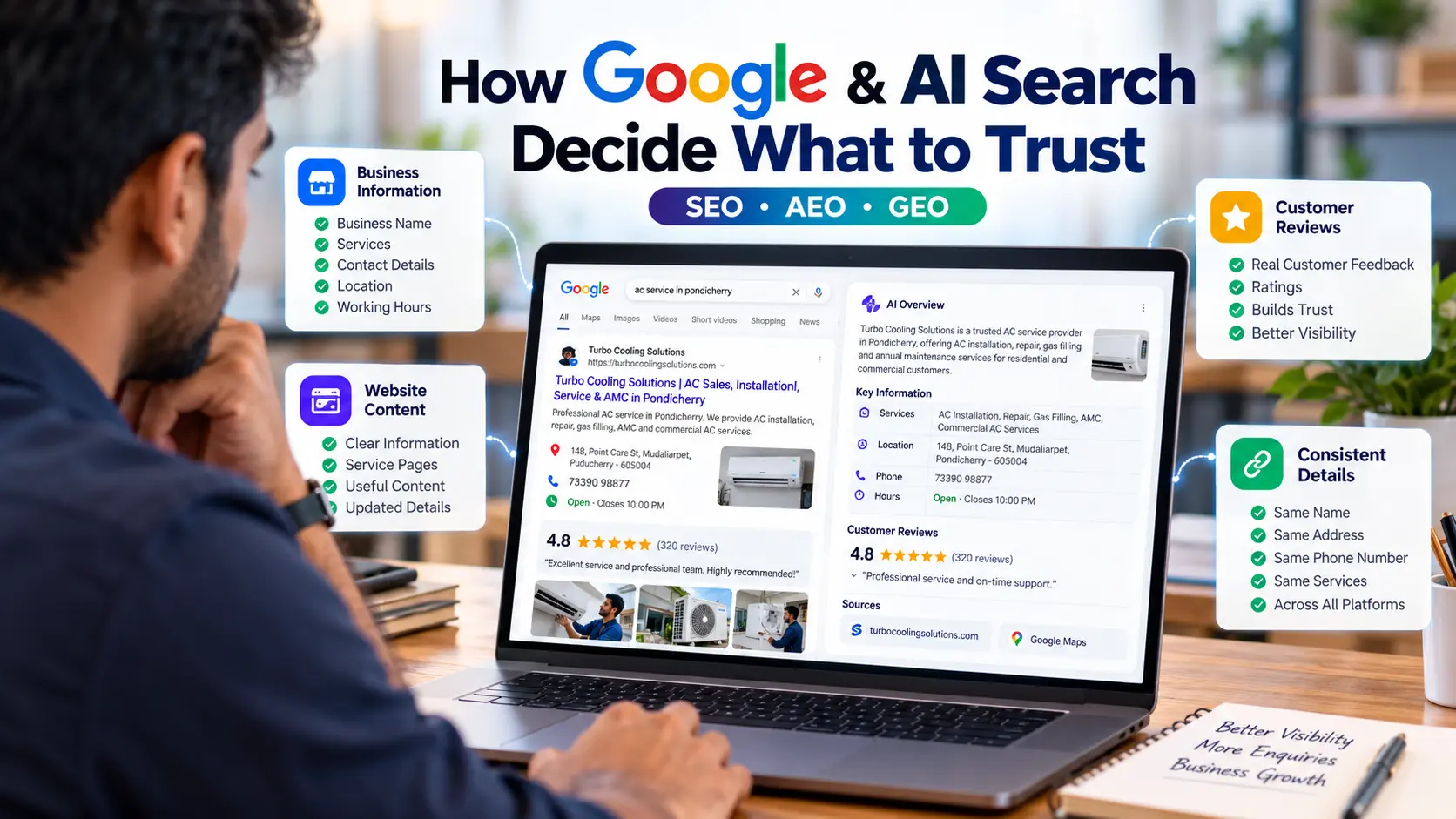 How Do Google and AI Search Decide Which Business Information to Trust?
